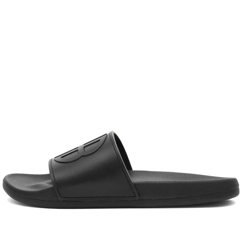 Anine Bing Isla Logo Slippers, Black