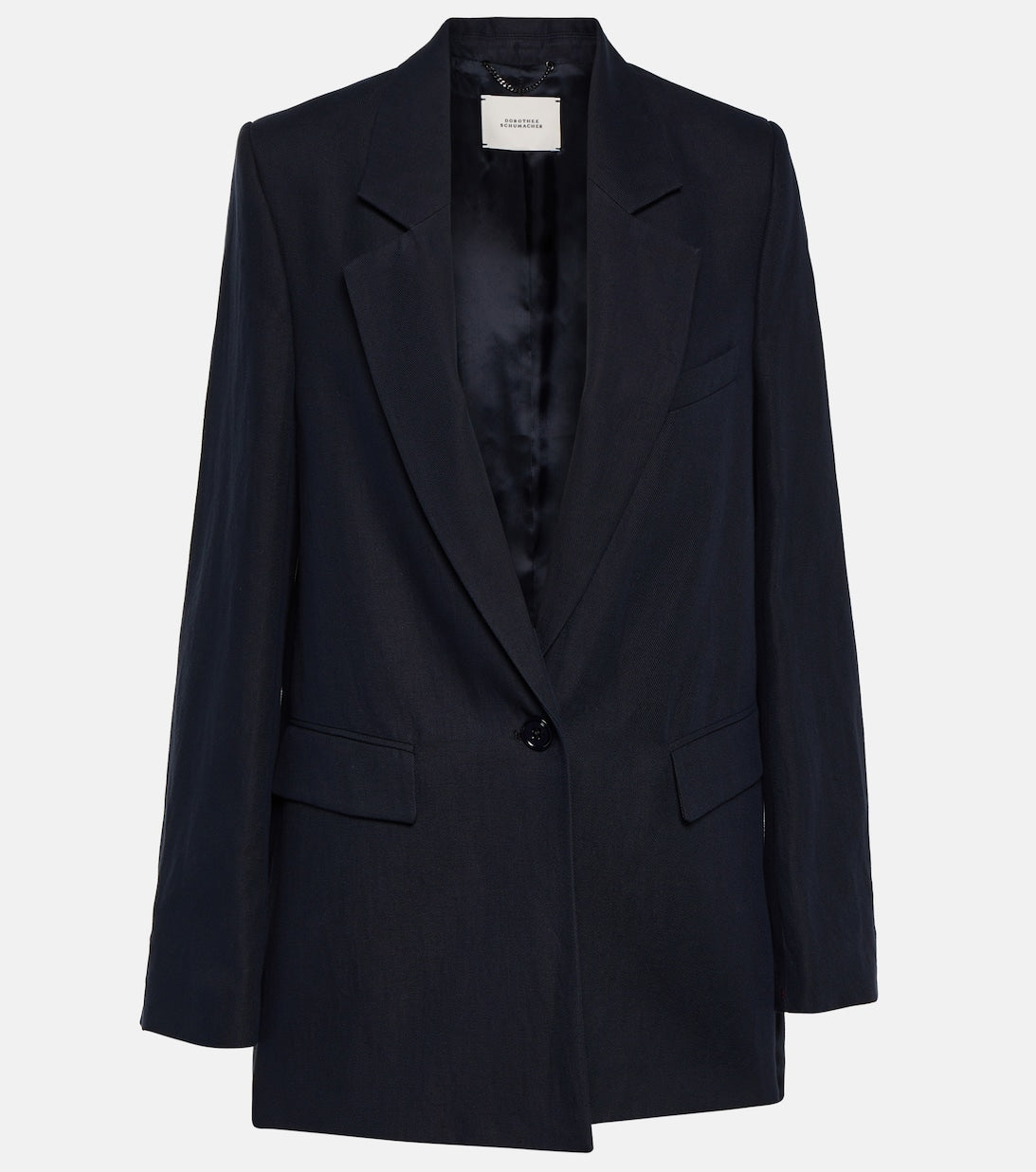 Bright Lightness blazer in cotton and linen DOROTHEE SCHUMACHER, blue