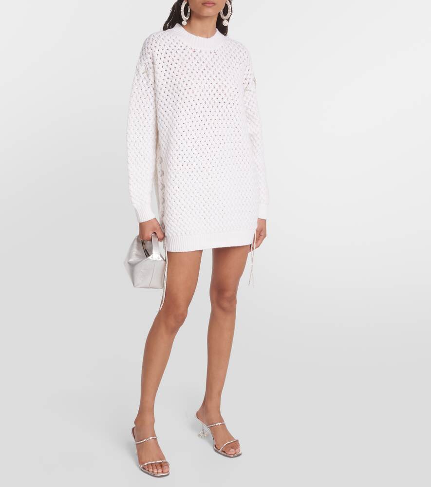 Mini dress in wool and cashmere GIUSEPPE DI MORABITO, neutral