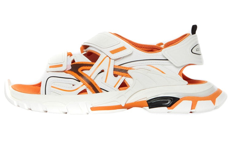 Balenciaga orange and white sports sandals (women's)