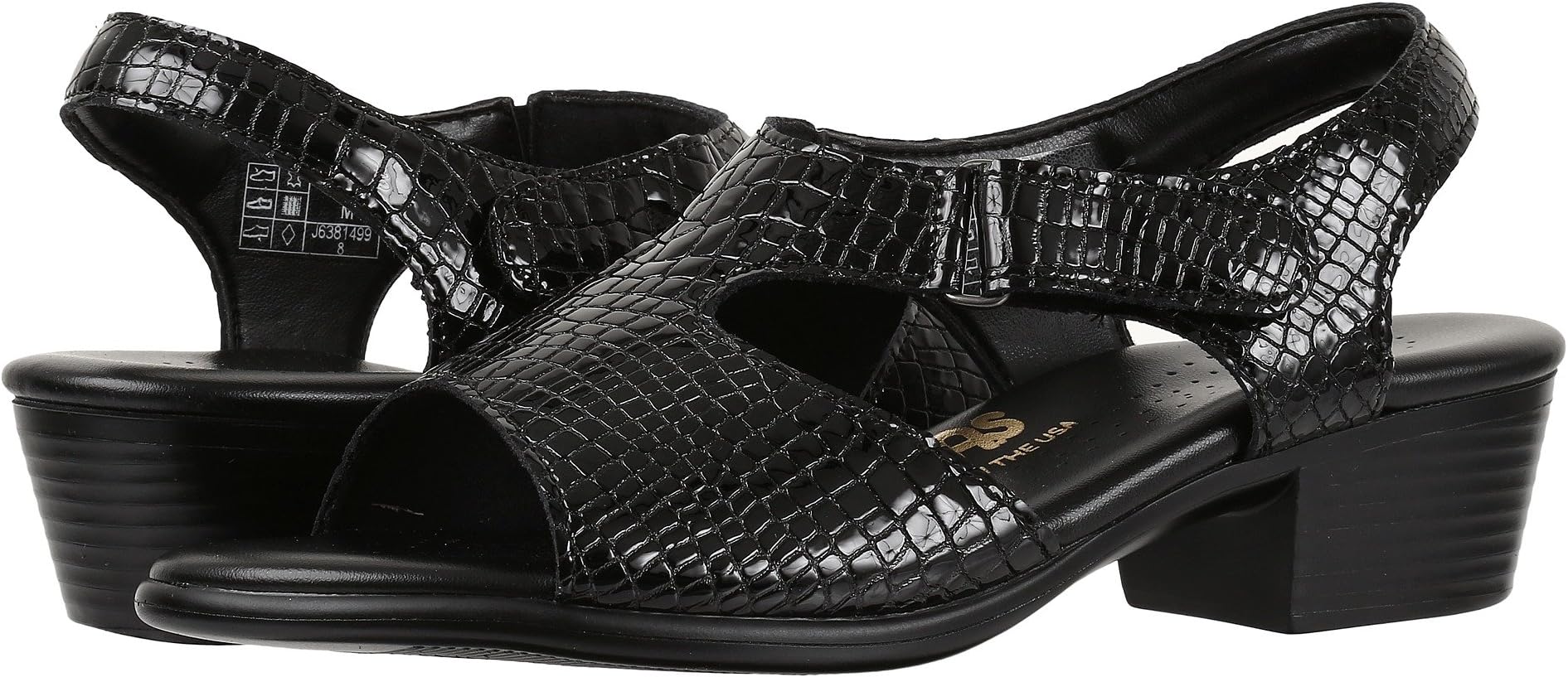 Suntimer SAS sandals, Black Croc