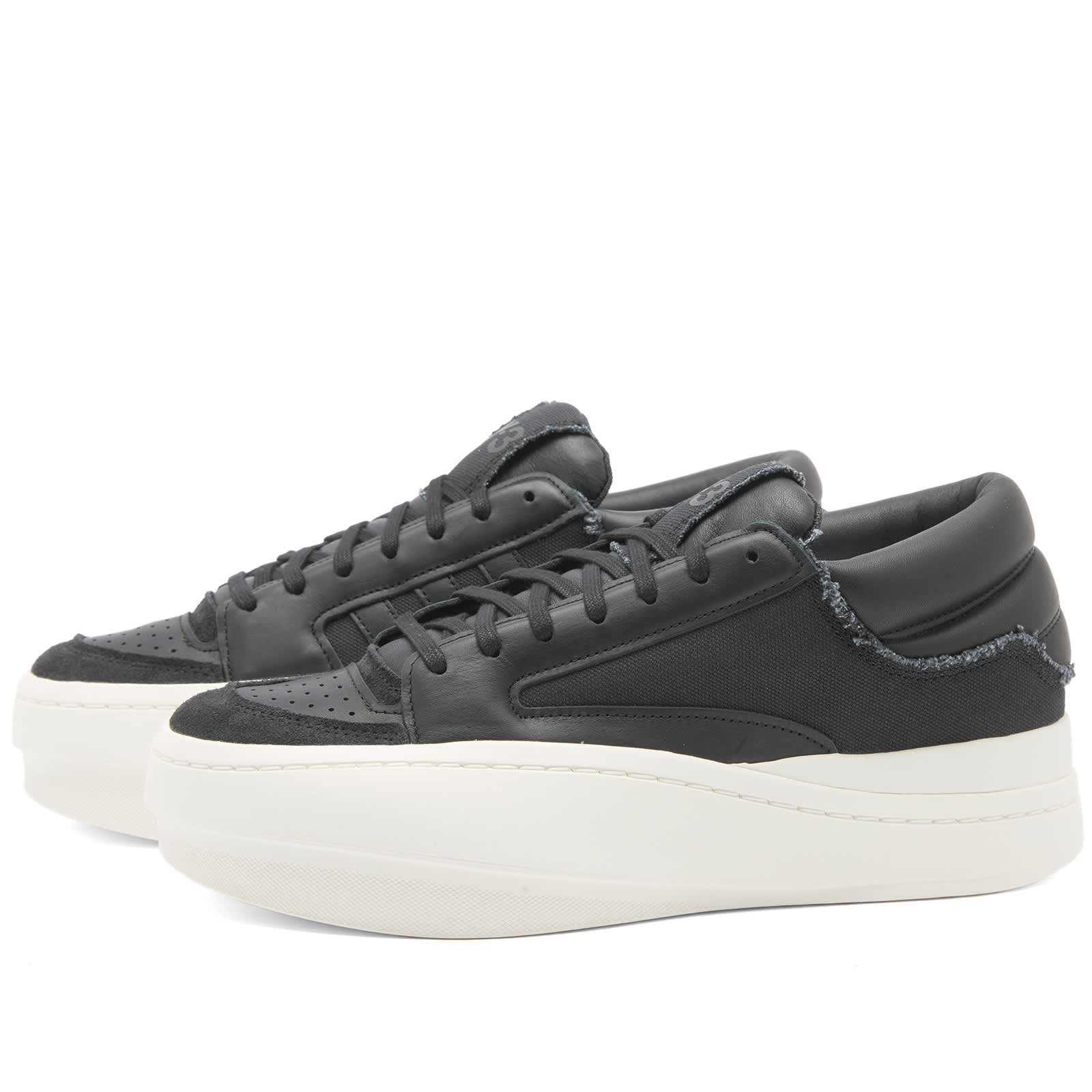 Y-3 Centennial Low Sneakers, Black, Black & Off White