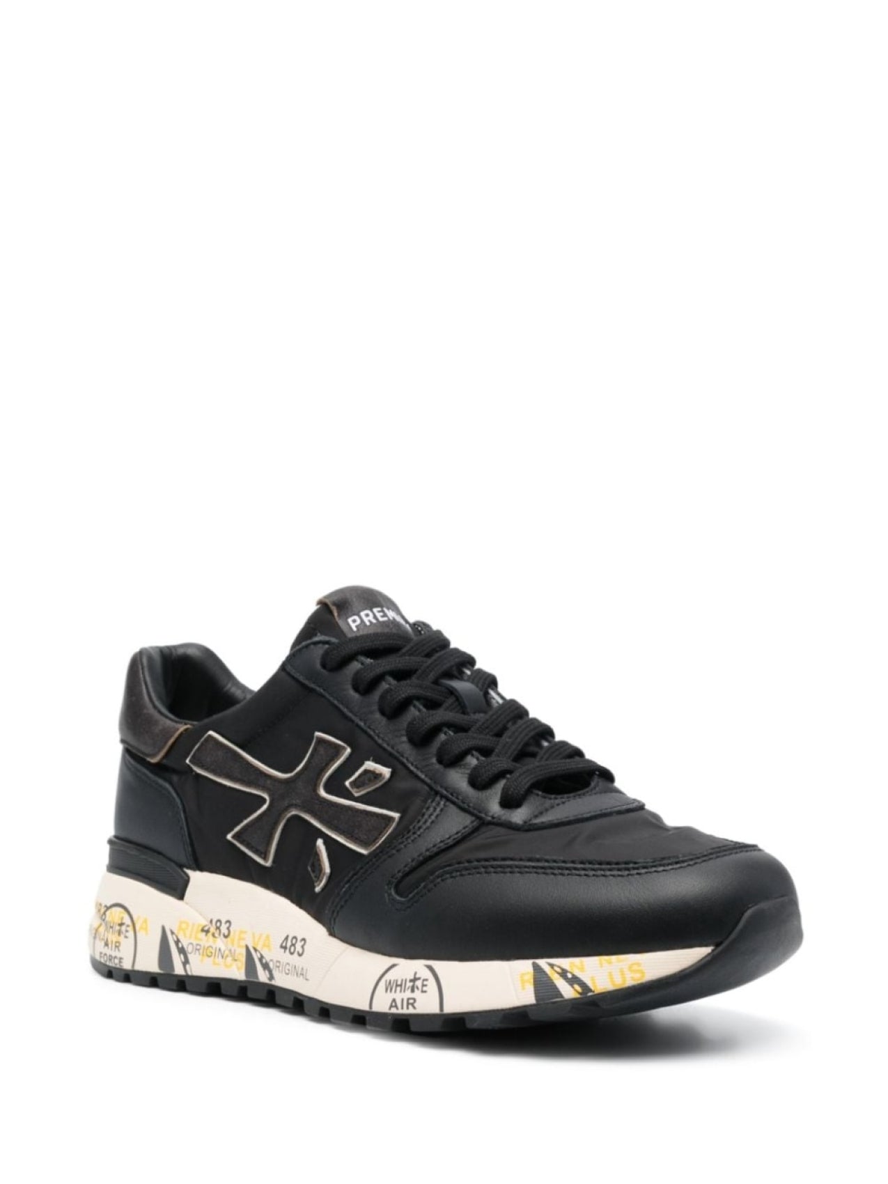 Premiata Mick sneakers with logo patch, black