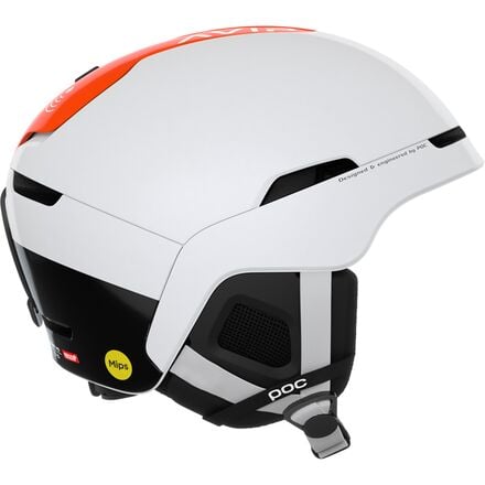 Obex BC Mips POC Helmet, Hydrogen White/Fluorescent Orange Avip