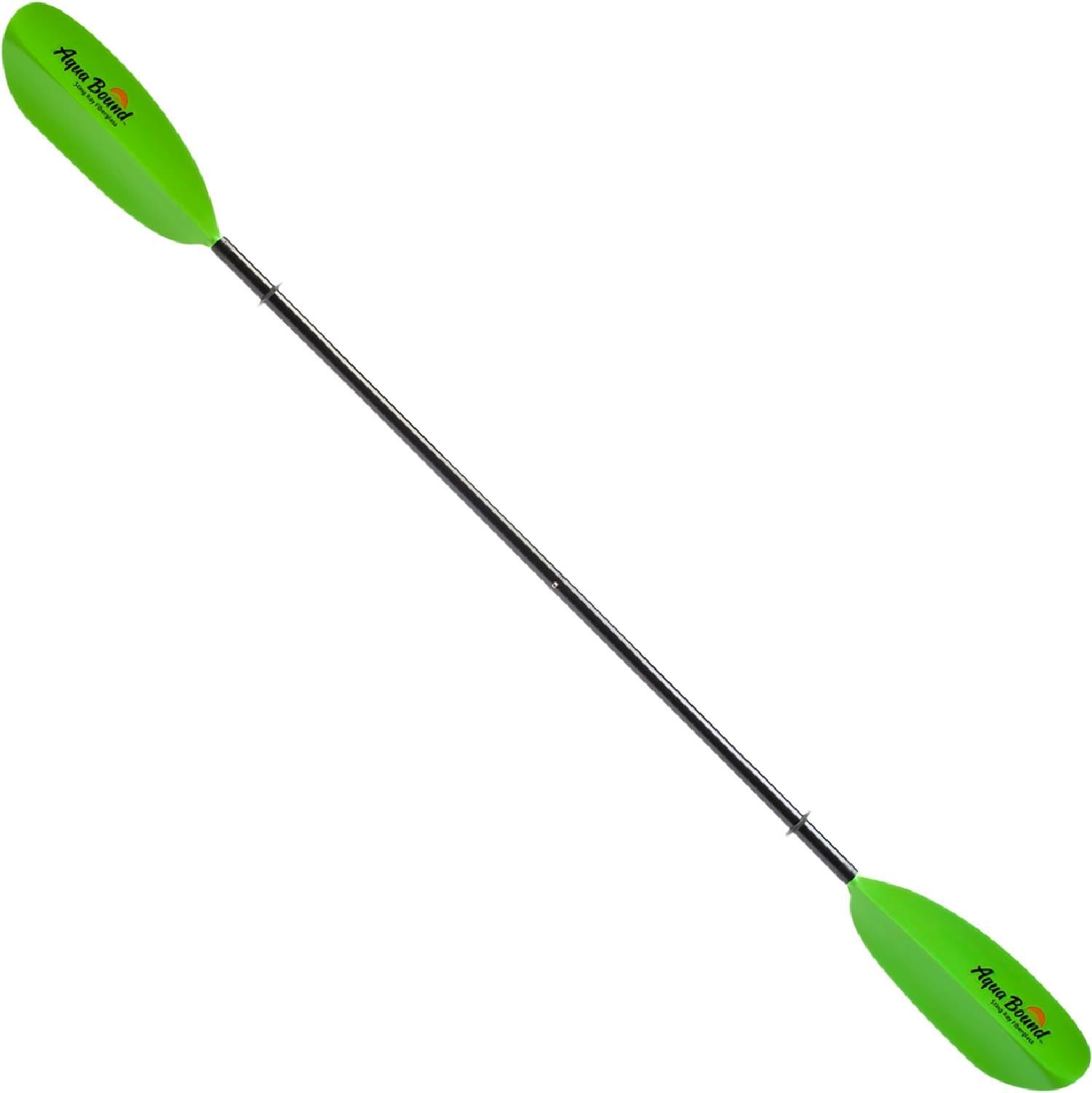 Sting Ray 2-Piece Fiberglass Kayak Paddle with Aqua Bound Buttons, Green