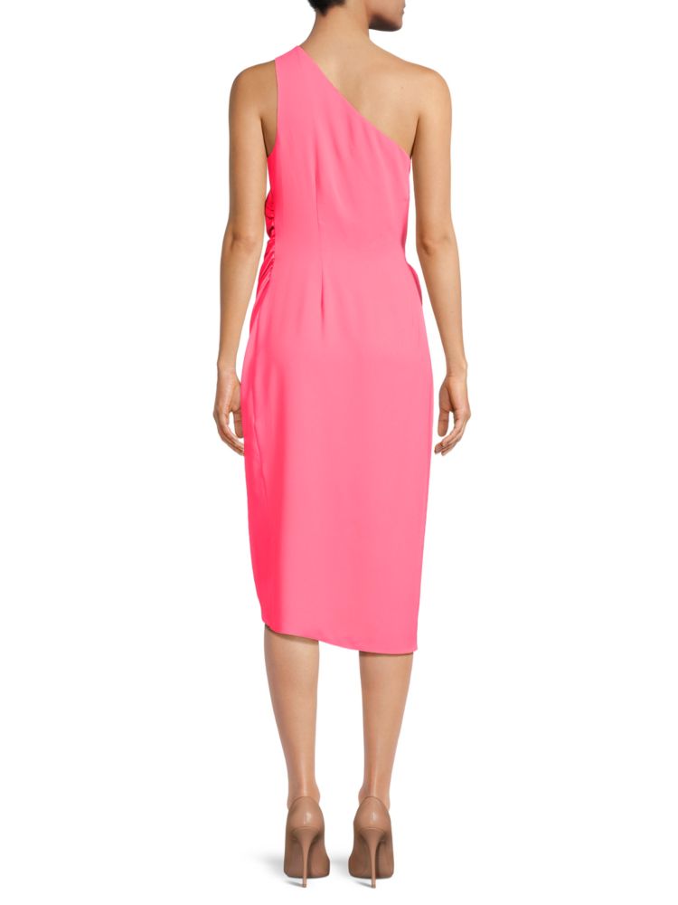 Conetta One Shoulder Wrap Dress Amanda Uprichard, Pink