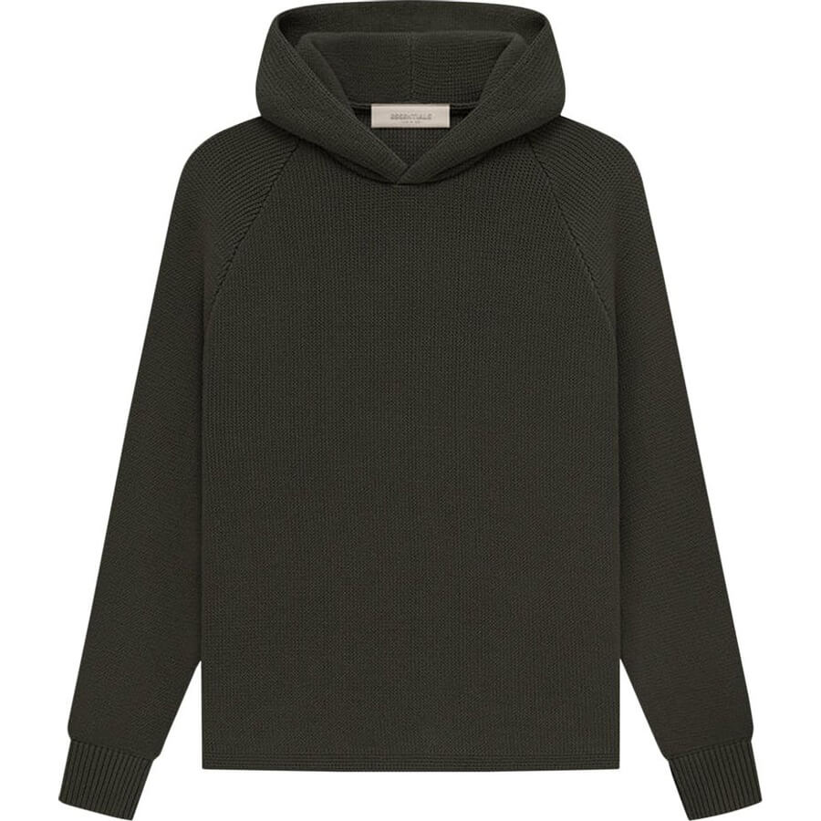 Fear of God Essentials Kids Knit Hoodie, black