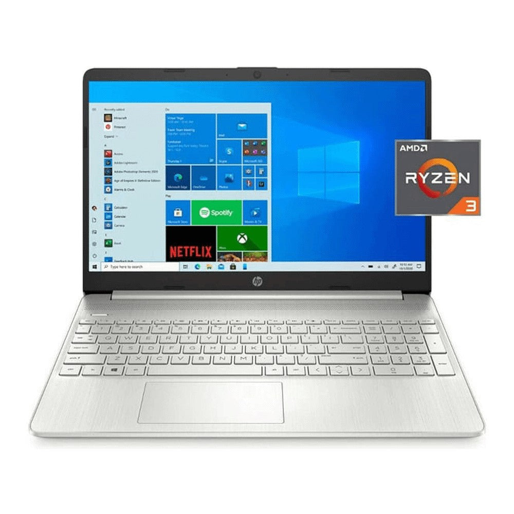 لابتوب HP 15-ef1300wm 15.6" FullHD 4GB/128GB، فضي، لوحة مفاتيح إنجليزية