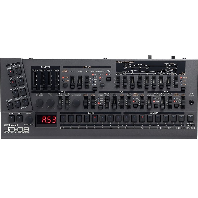 وحدة صوت قابلة للبرمجة من Roland JD-08 تعتمد على JD-800 وحدة صوت قابلة للبرمجة من Roland JD-08 تعتمد على JD-800