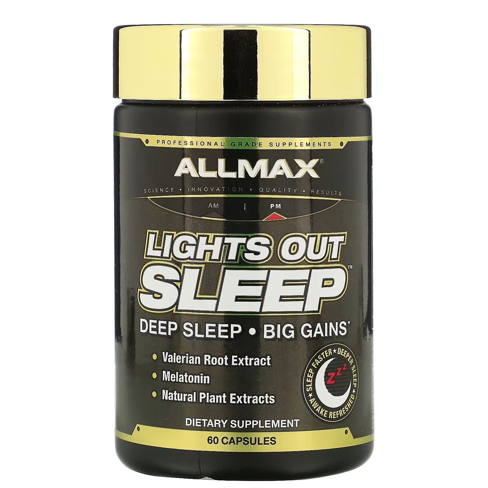 ALLMAX Valerian Root Sleep Supplement, 60 Vegan Capsules