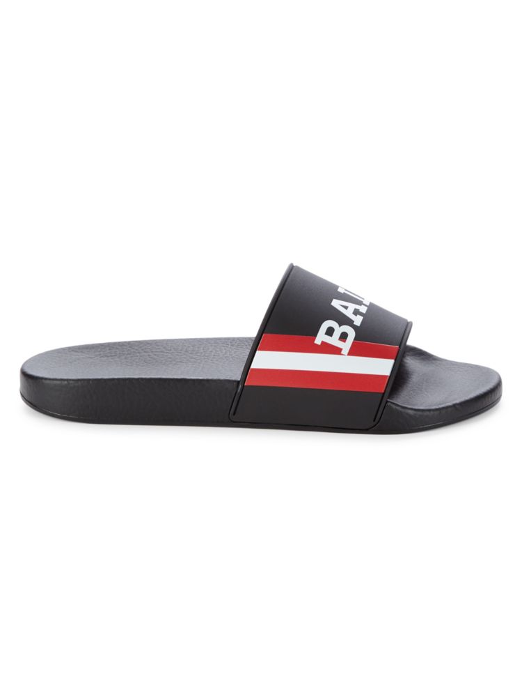 Simon slides with Bally logo, black