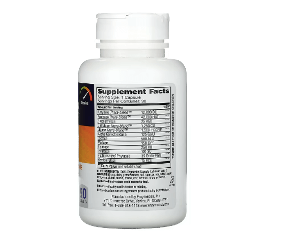 Digest Enzymedica Complete Enzyme Formula, 90 Capsules