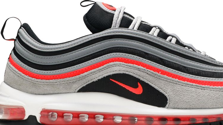 حذاء رياضي Nike Air Max 97 "Wolf Gray Radiant Red" باللون الرمادي