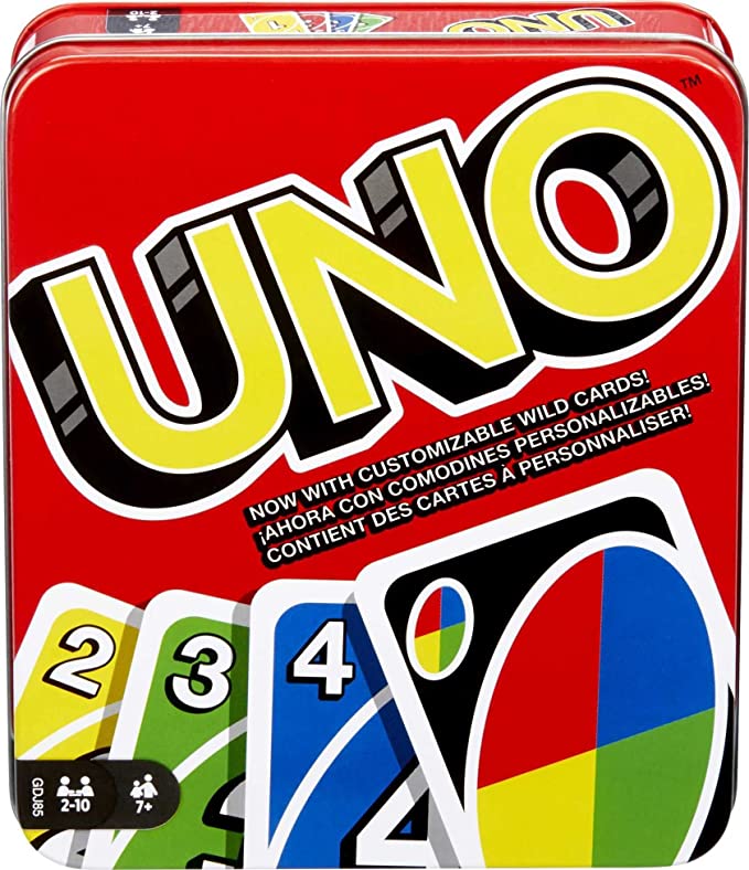 Uno Board Game in Durable Box Mattel UNO Family Card Game