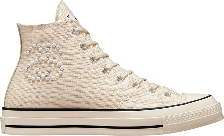 Converse Stussy x Chuck 70 High Fossil Sneakers, Tan