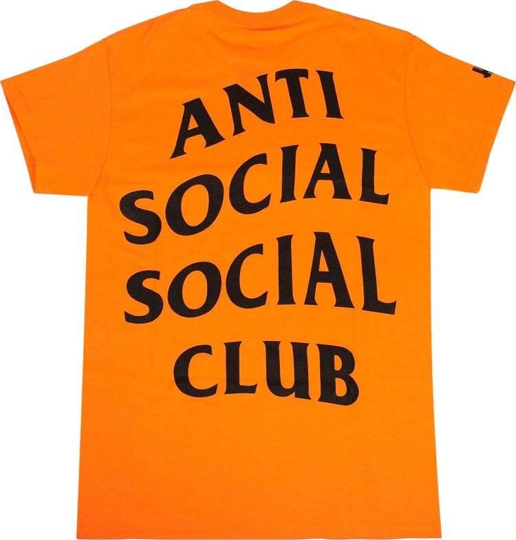 تي شيرت بشعار Anti Social Social Club x Undefeated Paranoid باللون البرتقالي، برتقالي