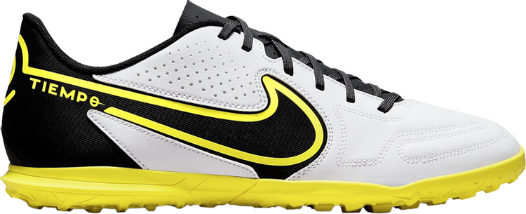 Nike Tiempo Legend 9 Club TF 'White Yellow Strike' Sneakers, White