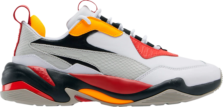 حذاء رياضي Puma Thunder Holiday High Risk Red Orange Alert باللون الأبيض