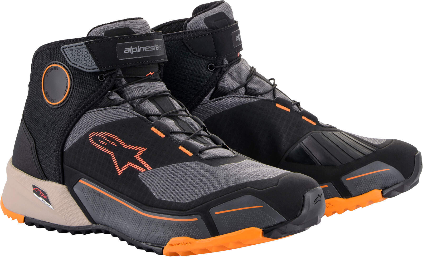 حذاء دراجات نارية Alpinestars CR-X Drystar، أسود-برتقالي