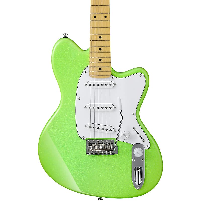 Electric Guitar Ibanez Yvette Young Signature YY10 - Slime Green Sparkle Yvette Young Signature YY10 Electric Guitar