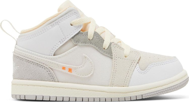 حذاء Air Jordan 1 Mid SE Craft TD Inside Out باللون الأبيض