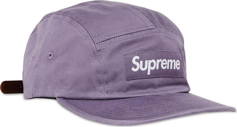 Supreme Washed Chino Twill Camp Cap, Purple