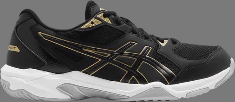 Asics gel rocket 10 'black pure gold' sneakers, black