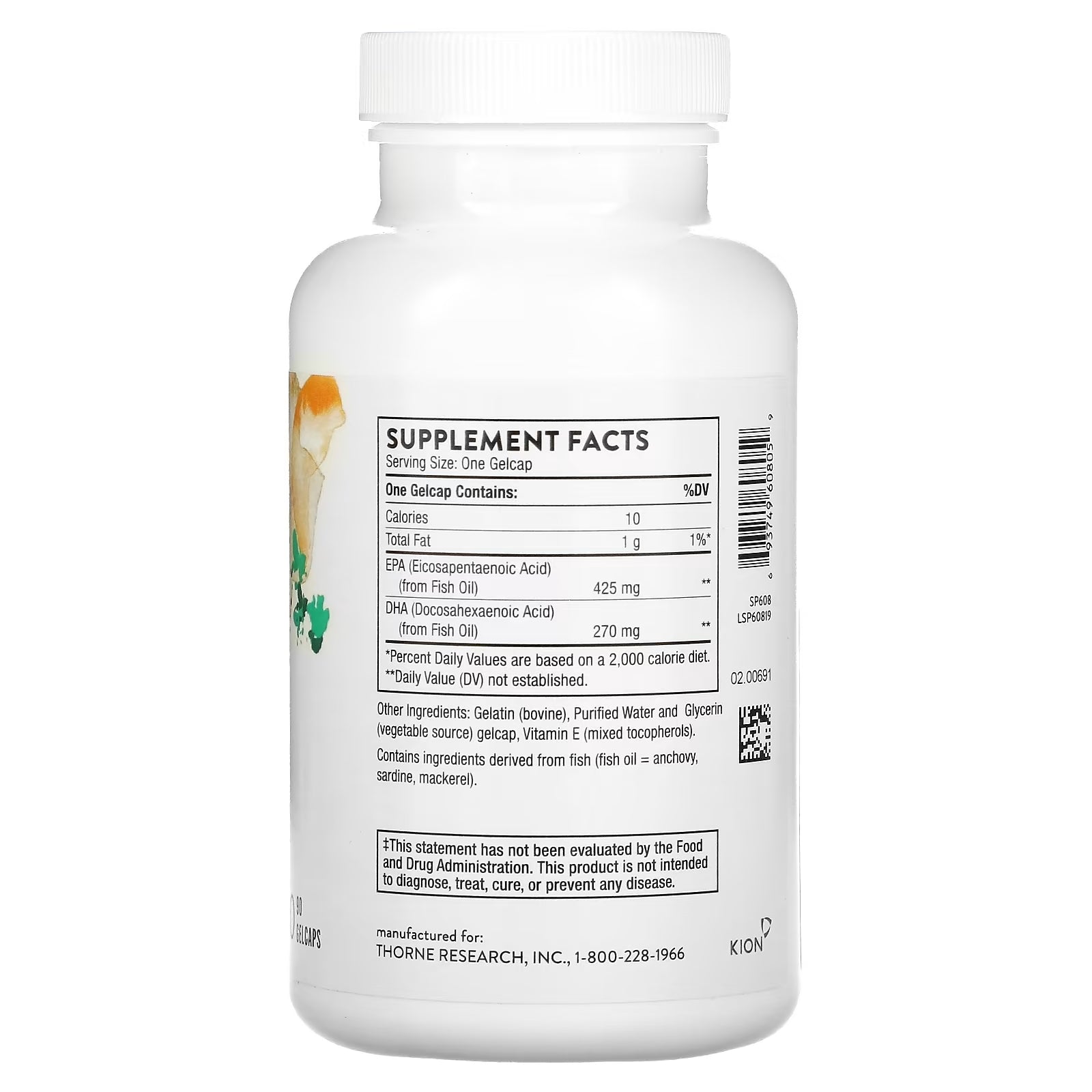 Thorne Research Super EPA EPA & DHA, 90 Softgels