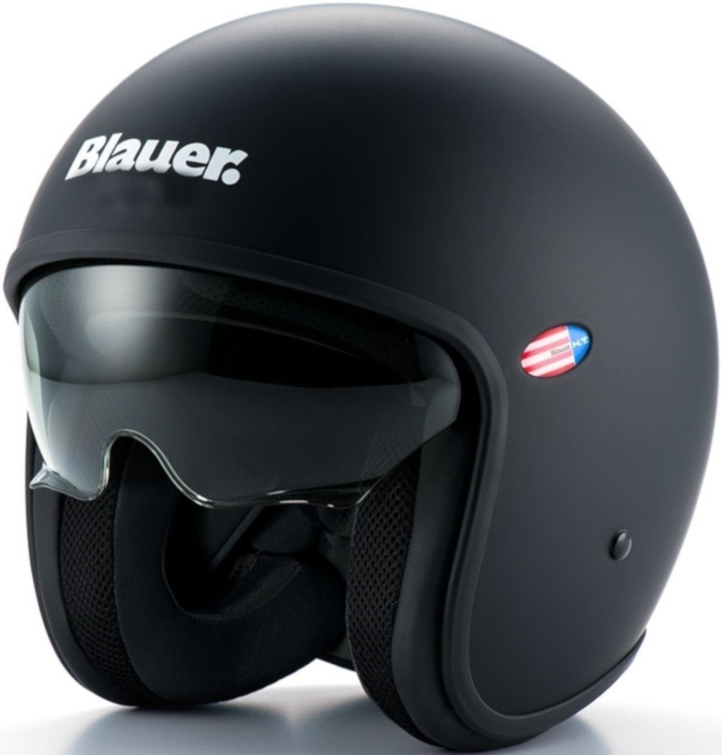 Jet helmet Blauer Pilot 1.1 Monochrome Black Matte with removable lining, black