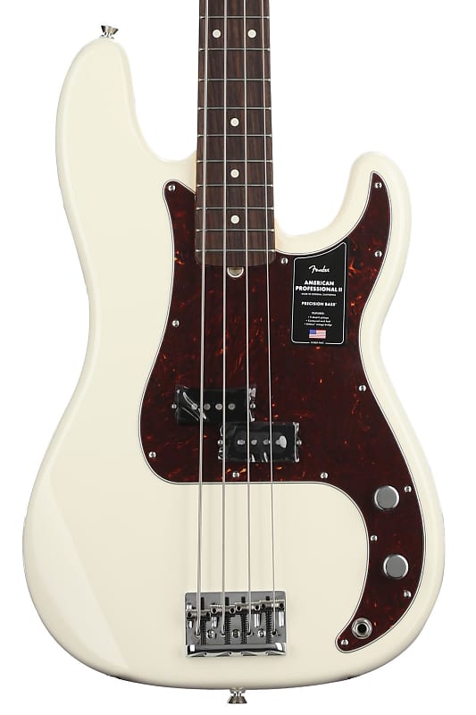 Fender American Professional II Precision Bass - Olympic White with Rosewood Fingerboard 0193930705