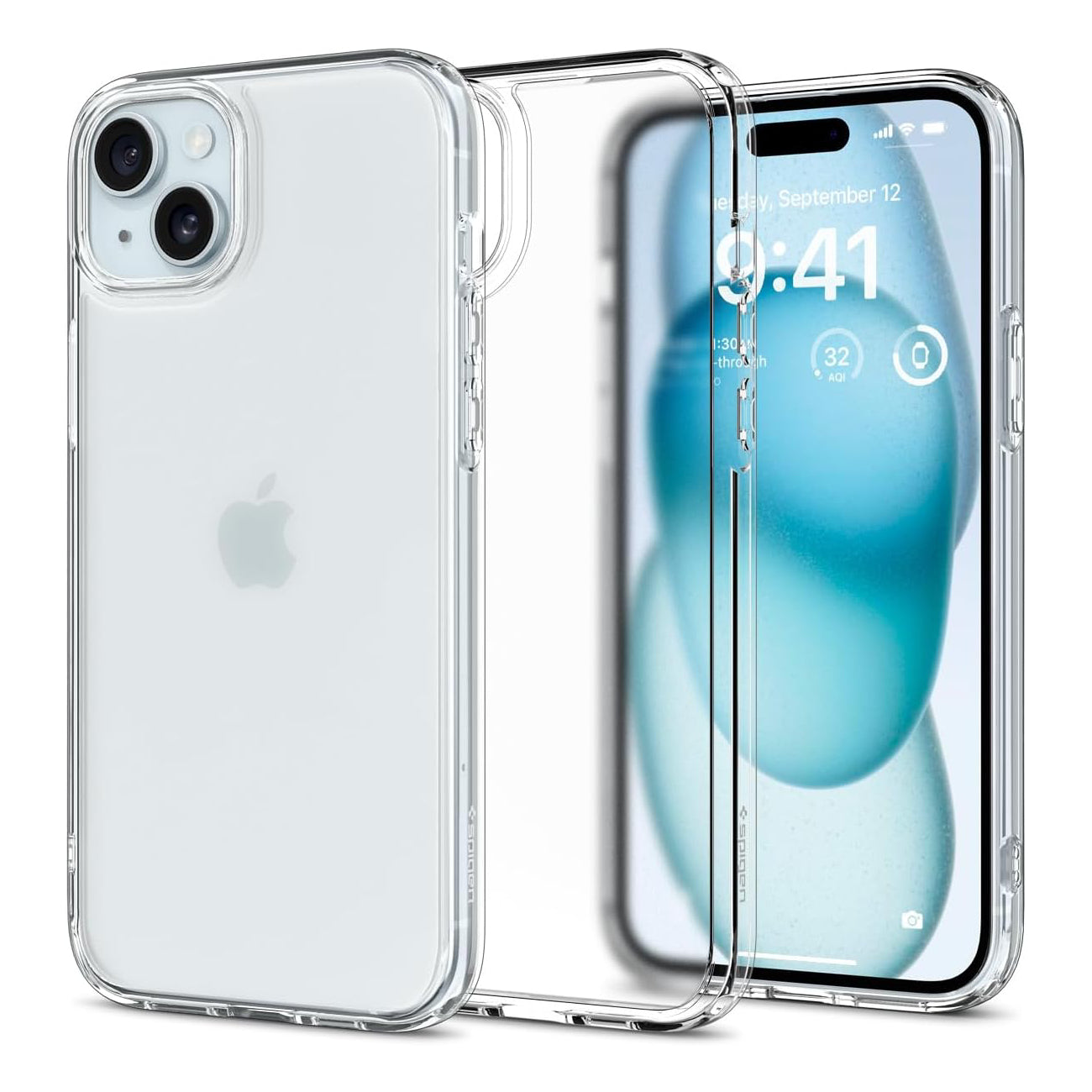 Spigen Ultra Hybrid case for iPhone 15 Plus, Frost Clear