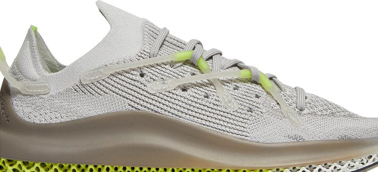 Adidas 4D Fusio 'Grey Solar Yellow' sneakers, gray