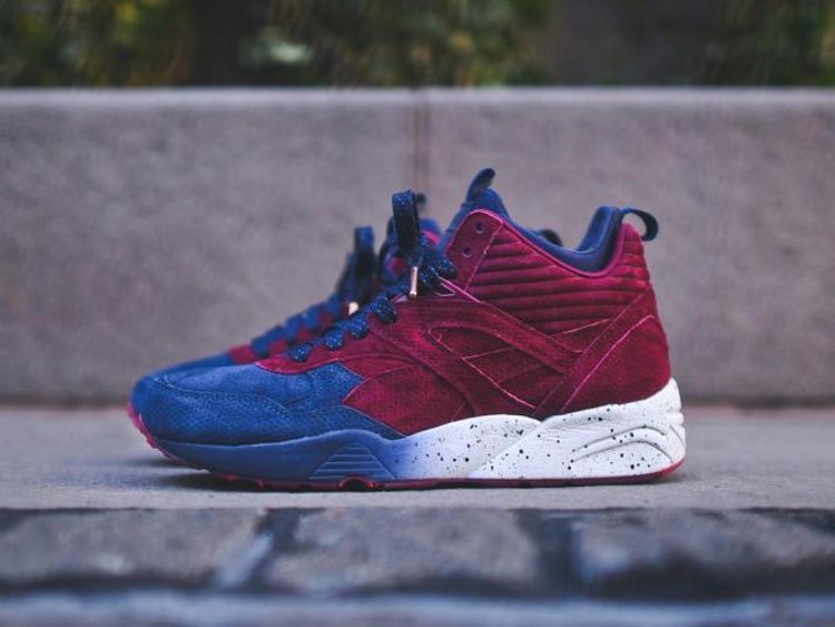 حذاء رياضي Puma Ronnie Fieg x R698 Mid Sakura باللون الأحمر