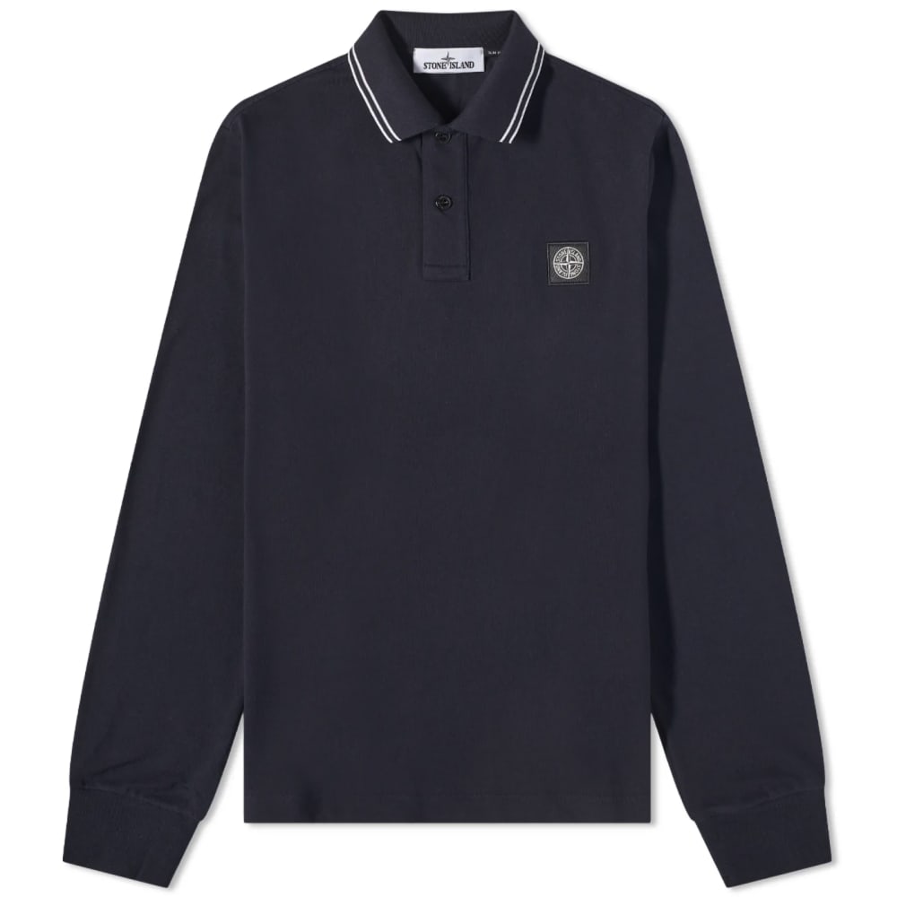 Stone Island Long Sleeve Patch Polo T-Shirt