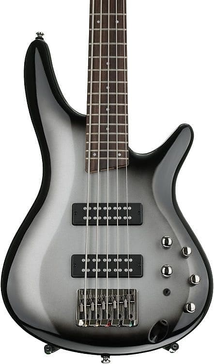 Ibanez Standard SR305E 5 String Electric Bass, Sunburst Silver Metallic