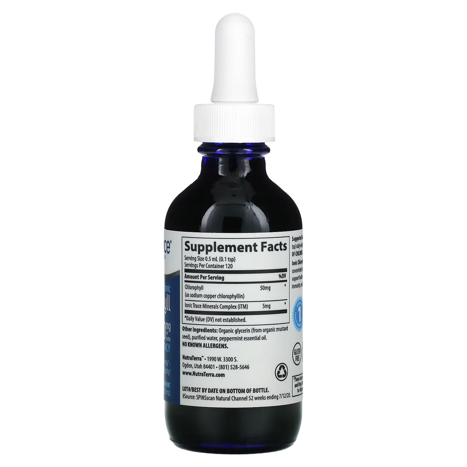 Trace Minerals, Concentrated Ionic Chlorophyll, Natural Mint, 6000 mg 59 ml (2 fl oz)