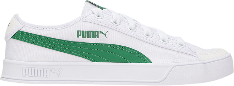 حذاء رياضي Puma Smash v2 Vulc CV باللون الأبيض من Amazon Green، باللون الأبيض