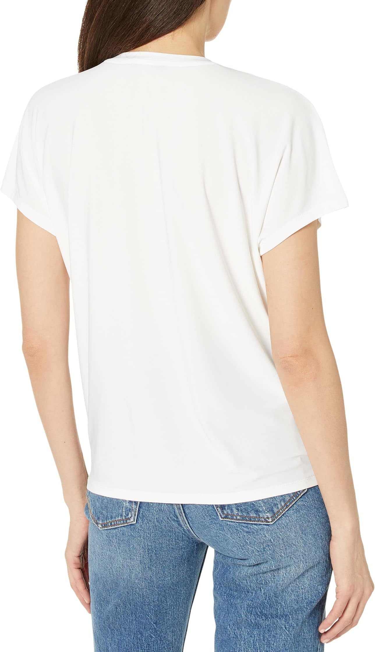 Tommy Hilfiger Color Block Short Sleeve Top in Ivory/Black