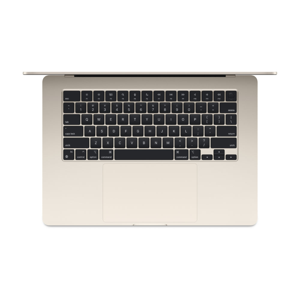 لابتوب Apple MacBook Air مقاس 15 بوصة M3، 8 جيجابايت/256 جيجابايت، 8 وحدة معالجة مركزية/10 وحدة معالجة رسومية، Starlight، لوحة مفاتيح إنجليزية