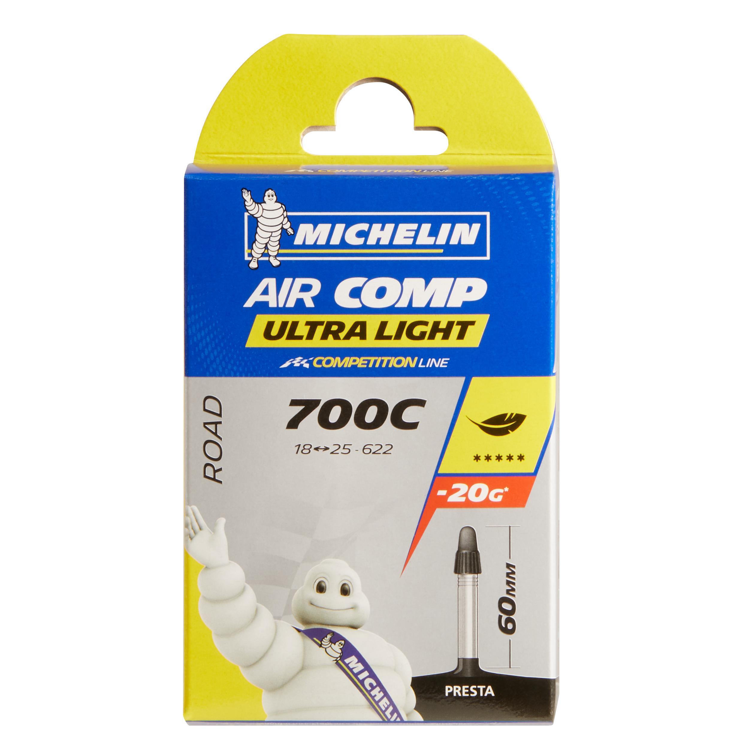 Bicycle tube 700×18/25 Ultralight French Valve (Presta) 60 mm MICHELIN