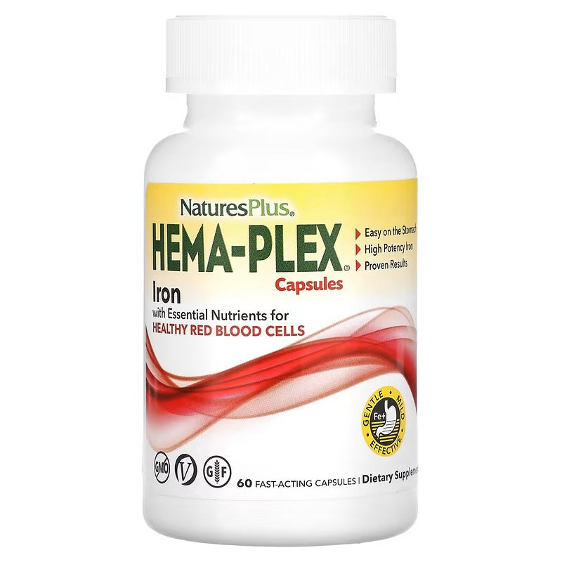 NaturesPlus Hema-Plex Iron, 60 Fast-Acting Capsules