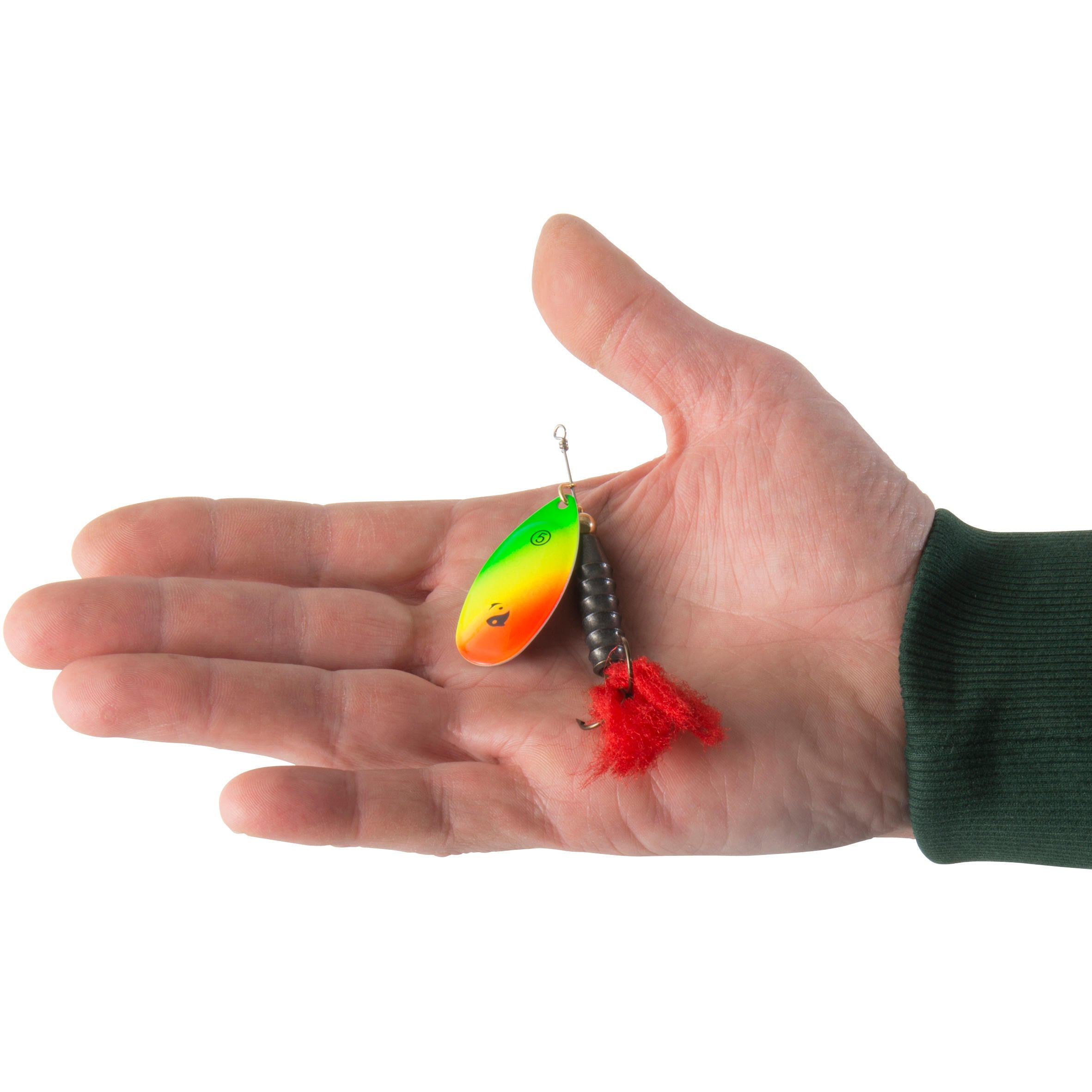 Rotating spinner Weta Puff #5 Rasta CAPERLAN, green/red/yellow