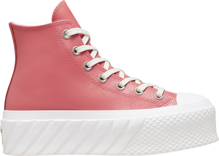 Converse Wmns Chuck Taylor All Star Lift 2X Platform High Iridescent Sneakers - Madder Pink