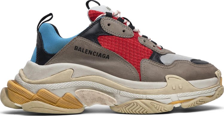 حذاء رياضي Balenciaga Triple S باللون الأزرق والأحمر 2018، أزرق