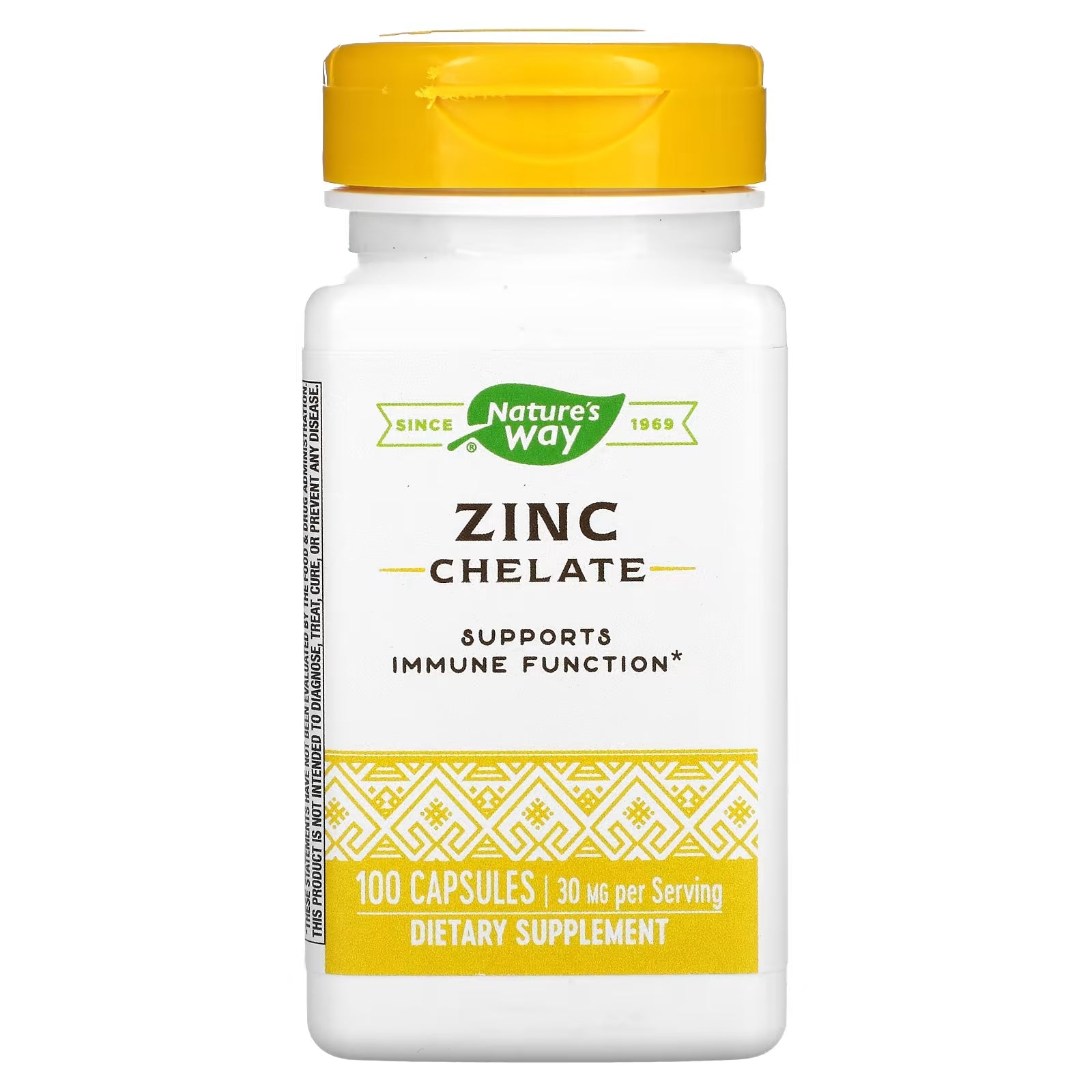 Nature's Way Zinc Chelate 30 mg, 100 capsules