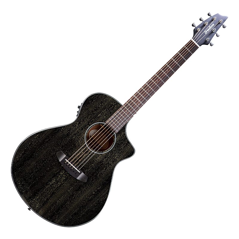 Electric-acoustic guitar Breedlove ECO Rainforest S Concert CE - black gold African mahogany RFCN52CEAMAM