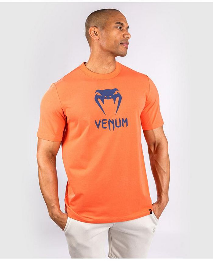 Venum Men's Classic T-Shirt, Orange/Navy Blue