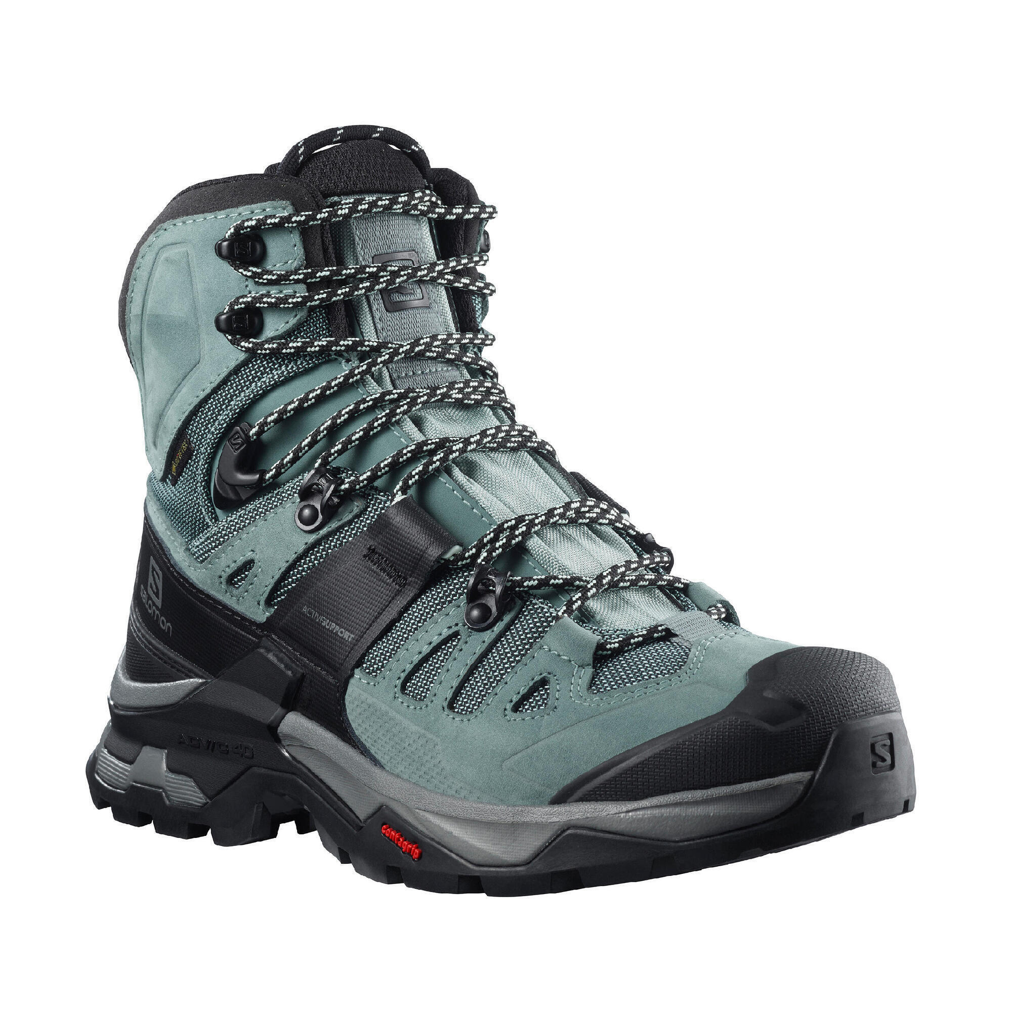 Women's waterproof trekking boots Gore-Tex Salomon Quest 4 GTX grey-turquoise/black