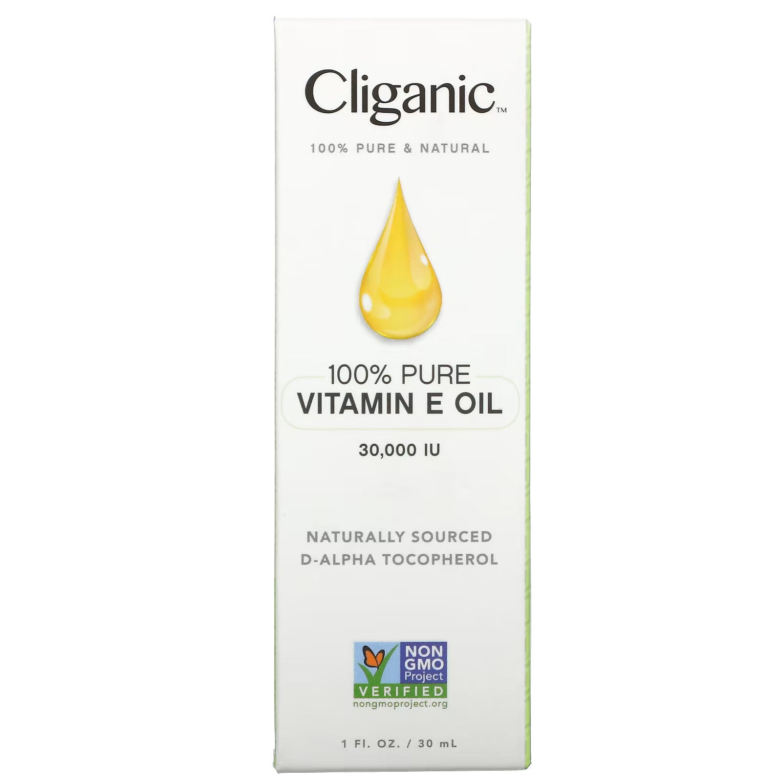 Vitamin E oil Cliganic 30,000 IU, 30 ml