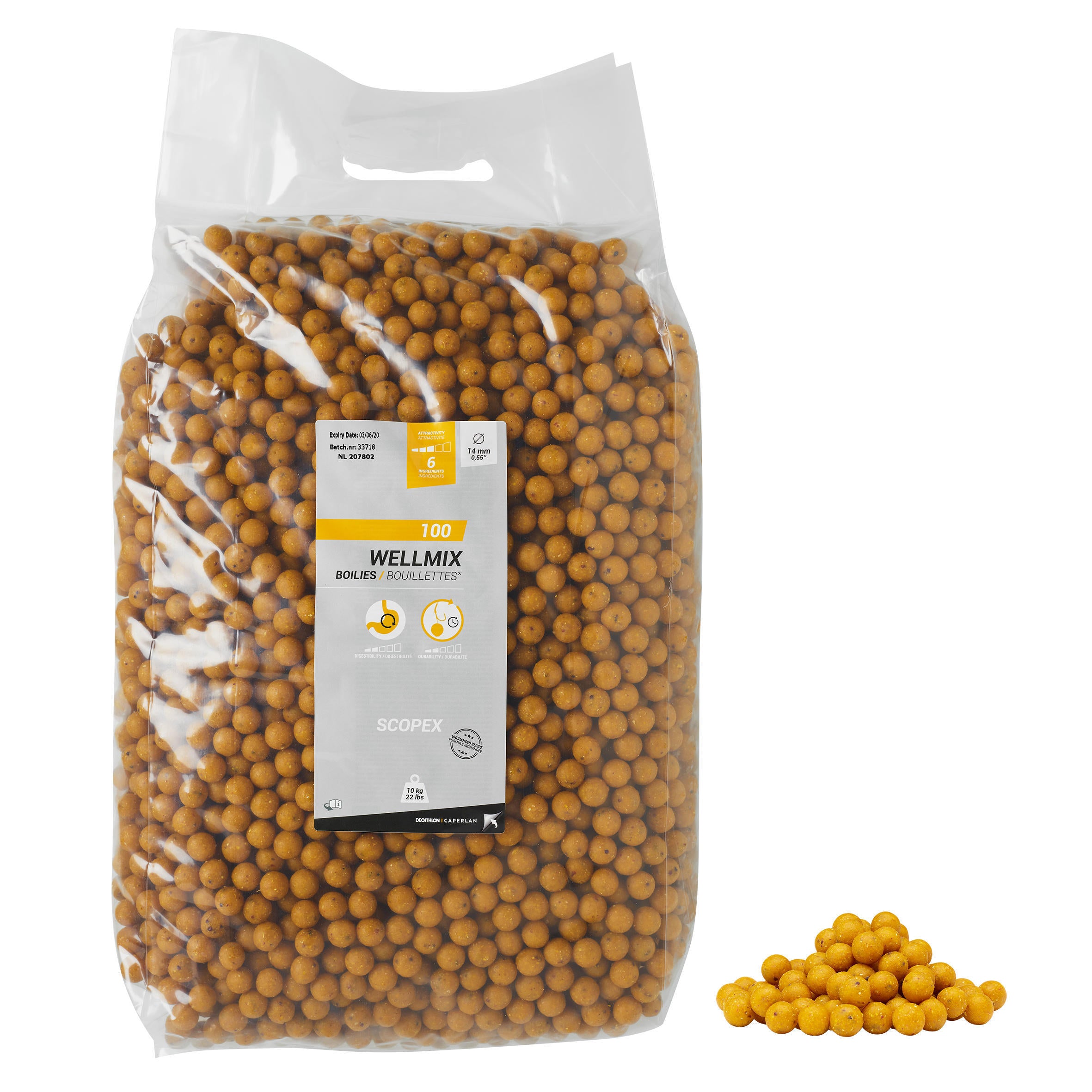 Boilies Wellmix Scopex 14mm 10kg CAPERLAN